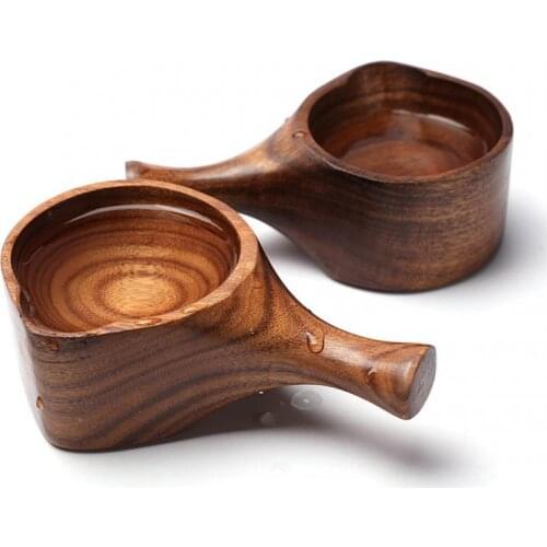 Newest Solid Wood Water Scoops Japanese-style Kitchen Tools Water Scoop Wooden Spoon Bath Sauna Wooden Bucket Spoon Dropshipping