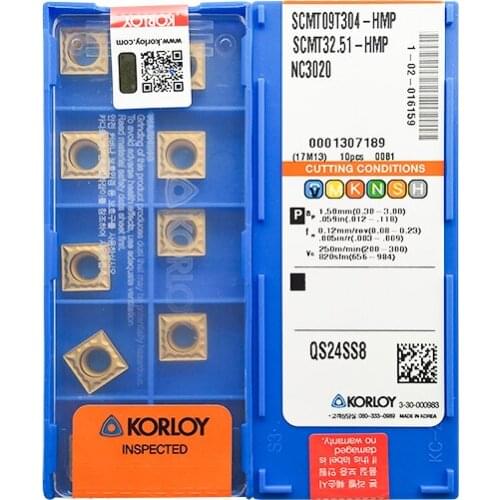 SCMT09T304-HMP NC3020 100% KORLOY Original carbide insert with the best quality 10pcs/lot free shipping