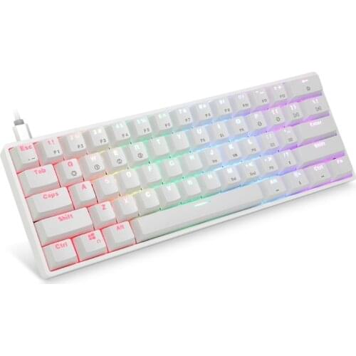 SK61 Portable 60% Mechanical Keyboard Gateron optical Switches Backlit Hot swap N84A
