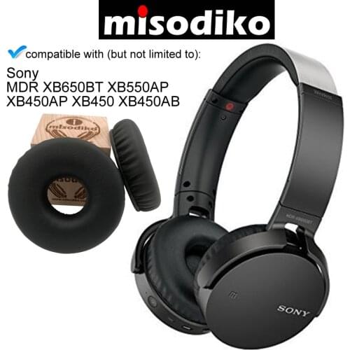 Misodiko Replacement Cushions Ear Pads - for Sony MDR XB650BT XB550AP XB650 XB550 XB450 XB450AP, Headphones Repair Parts Earpads