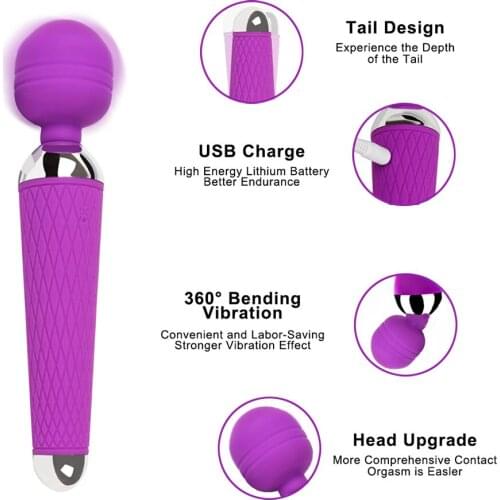 Clitoris Stimulate G-spot Vibrator Magic Rod AV Stick Wand Female Masturbation Vibrators Sex Toys for Woman Adult Product