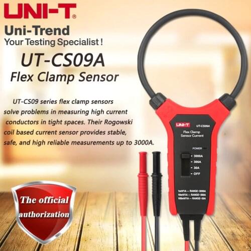 UNI-T UT-CS09A Flex Clamp Sensor, 3000A AC Clamp Meter, Oscilloscope / Multimeter Current Probe