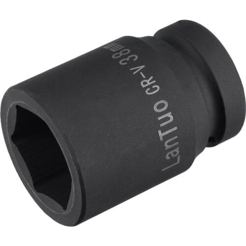 Uxcell 1" Drive by 38mm 6-Point Impact Socket, CR-MO 80mm Length, Standard Metric Size for DIY Hand-Making, Automotive Repai