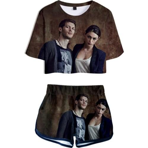 TV Series The Vampire Diaries Niklaus Mikaelson Two Pieces Sets Women Fashion Girl Harajuku T-shirts Shorts Y2K Clothes 2021