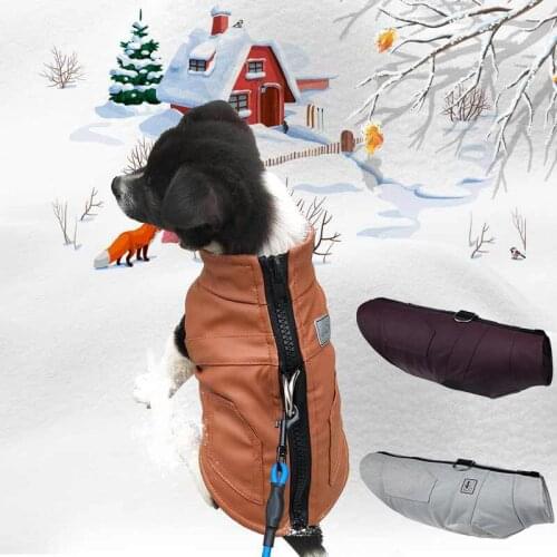 Winter Dog Clothes Warm Pet Waterproof Padded Vest Zipper Jacket Small Medium Large Dogs Chihuahua French Bulldog Pug Clothing