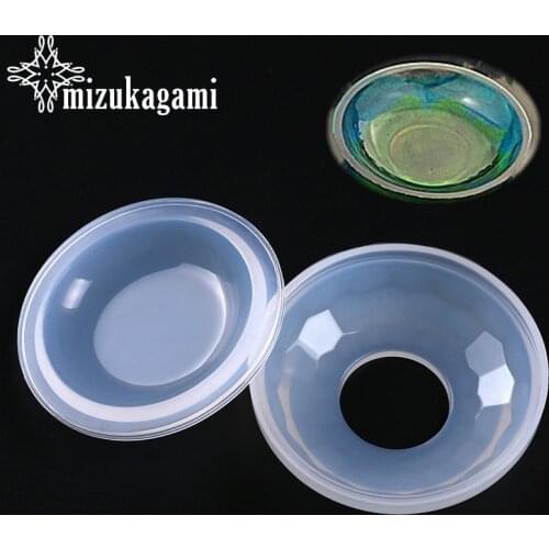 1pcs UV Resin Jewelry Liquid Silicone Mold Round Saucer Shape Resin Charms Molds For DIY Intersperse Decorate Making Jewelry