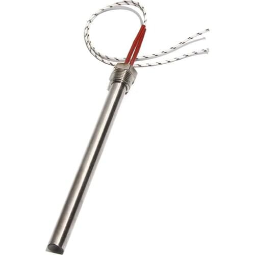 16mm Dia 100~250mm DN15/21mm Thread Cartridge Heater 250W/500W/1KW/1.5KW 201 Stainless Steel Electric Heating Element with Nut