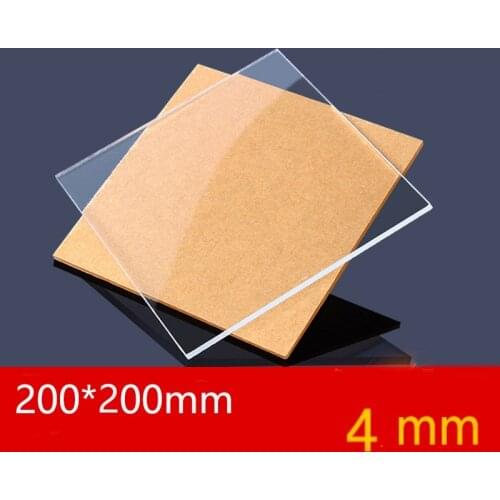 200*200mm Plexiglass Transparent Clear Acrylic 3D Lamp Accessory Board Plastic Sheet Organic Glass Polymethyl Methacrylate