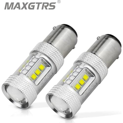 2x High Power S25 1157 BA15D DRL 30w 50w 80W LED CREE Chip Car Additional Brake Auto Rear Tail Stop Lights LED Parking Lamp Bulb