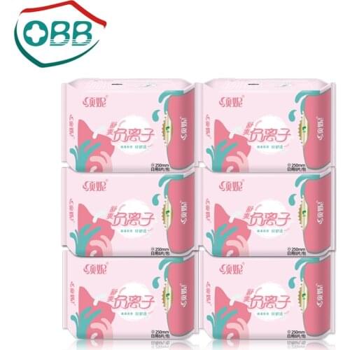 6packs Female Health Sanitary Napkin Menstrual Pads Anion Sanitary Pads Anion Sanitary Towels Feminine Hygiene Menstruation Pad