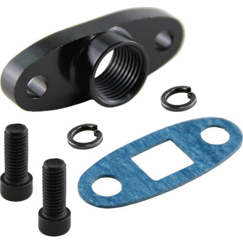 T3 -T4 CNC BILLET TURBO DRAIN FLANGE TURBOCHARGER KIT 1/2" NPT T3 T4 female