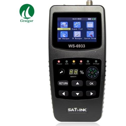 WS6933 DVB-S/S2 Digital Satellite Finder Meter WS6933 with 2.1 Inch LCD Display DVB-S FTA C&KU Band Meter
