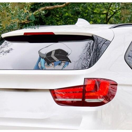 EARLFAMILY 26cm x 22.2cm for Akame Ga KILL Esdeath Peeker Car Stickers Waterproof Anime DIY Decal Graphics Vinyl Decoration