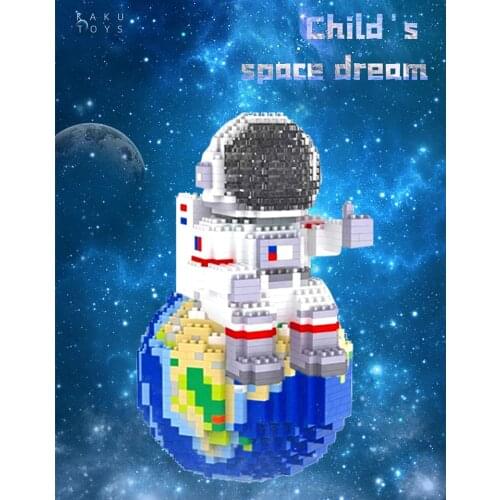 2021 Astronaut Constructor Micro Building Blocks Space Station Series Spaceman Rocket Mini Bricks Cosmonaut Model Toys For Boy