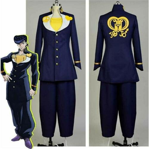 Josuke Higashikata Cosplay Costume Outfit Uniform Top+Pants Halloween Carnival Costumes
