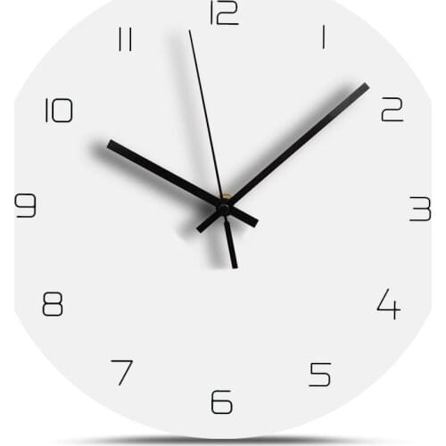 Round Decorative Wooden Wall Clock for Living Room Silent Wood Digital Clock Modern Design Hanging Wall Clocks Home Decor