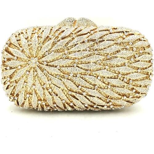 Nigeria Bridal wedding party purses elegant purses women evening party handbag luxury diamonds hollow out crystal clutches