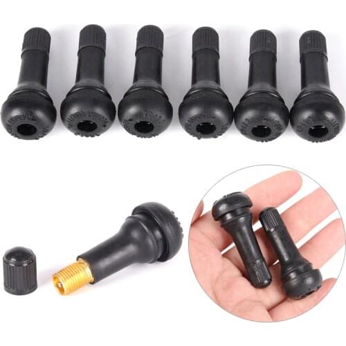 New 5PCs/set Black TR413 Tubeless Car Wheel Tire Valve Stems with Caps Tyre Rubber Valves With Dust Caps