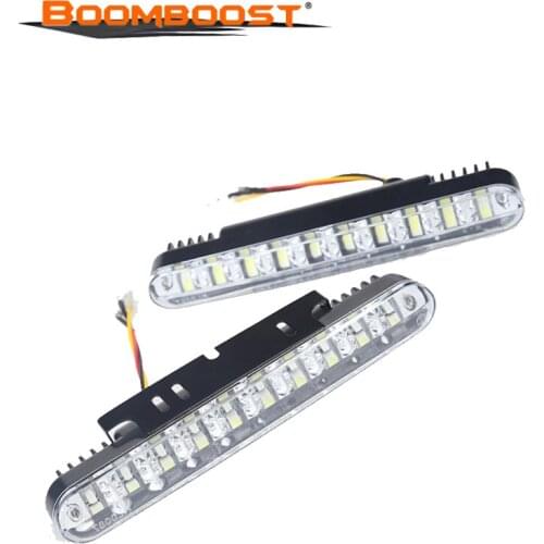 Wholesale Daylight Lamp With Turn Strobe Lights Auto Parking Driving Lamp 1pair Super White 30 LED Car Running Light