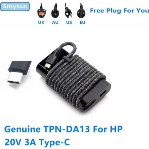 Genuine 20V 3A TYPE-C 65W TPN-DA13 L21487-001 Power Supply AC Adapter For HP 5V 3A 9V 3A 12V 5A 15V 4A 5V 1A USB Laptop Charger