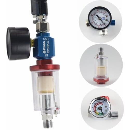 High Quality Pneumatic Air Pressure Regulator Gauge Water Oil Separator Inline Filter for Paint Spray Gun Power Tools Parts