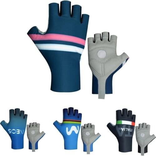 Pro Team Bike Gloves Half Finger Light Soft Breathable Cool Dry Cycling Glove Anti Slip Shockproof Mtb Road Bicycle Gloves