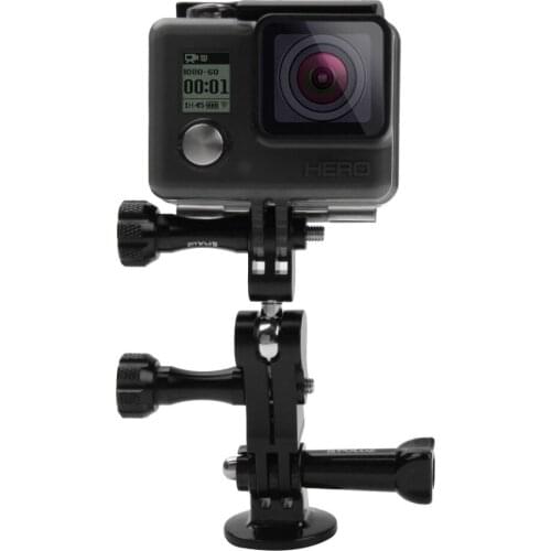 PULUZ CNC Aluminum Ball Joint Mount with 2 Long Screws for GoPro NEW HERO /HERO6 /5 /5 Session Xiaoyi and Other Action Cameras