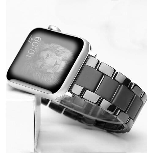 Ceramics correa for apple watch 3 4 5 band 44mm 40mm strap for iwatch bands luxurious pulseira 42mm 38mm men women watchbands