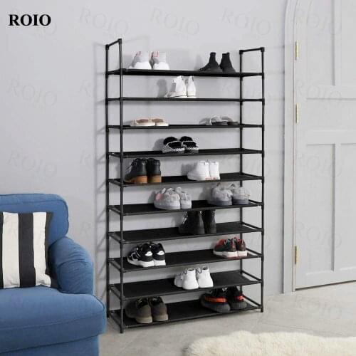 10-Layer Shoe Cabinet Easy to Assemble Nonwoven Fabric Shoes Storage Shelf Space-saving Shelving Organizer Holder Shoe Rack