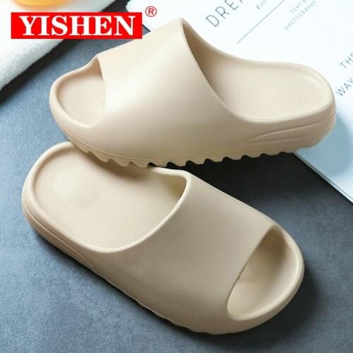 YISHEN Slippers For Boy Girl Home Shoes Summer Toddler Flip Flops Soft Bottom House Indoor Slippers Beach Kids Shoe Family Style