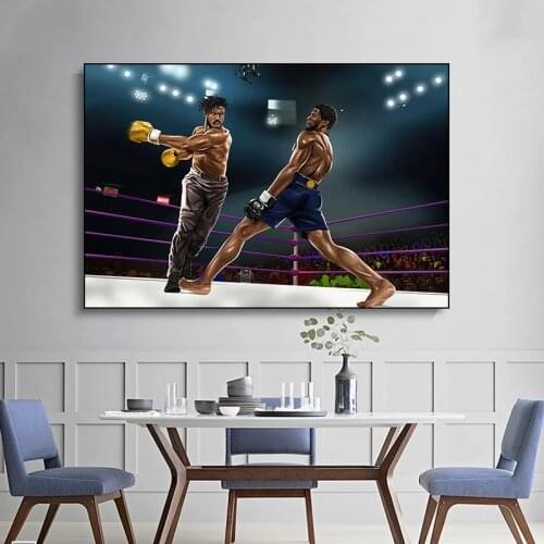 Modern Sport Motivational Boxing Canvas Painting Wall Art Posters Prints Inspirational Wall Pictures for Gym Living Room Cuadros