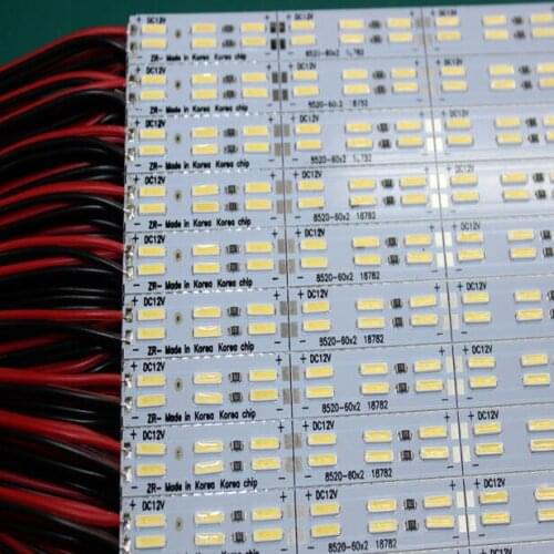 120leds/m SMD 8520 led strip Double Row Korea chip SMD8520 25cm 50cm Hard BAR Light DC12V Super bright Cold white