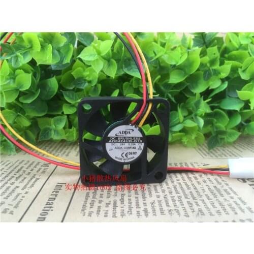 FOR ADDA Original AD0424UB-G70 DC 24V 0.1A 4010 40*40*10mm 3 Wires 6800RPM Double Ball Bearing Cooling Fan
