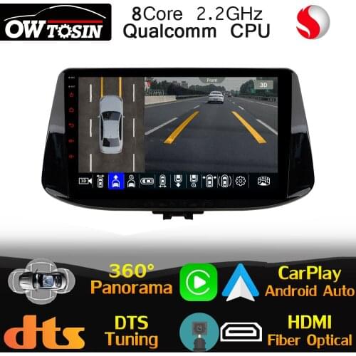 Qualcomm 8Core Android Car Radio GPS For Hyundai i30 Elantra GT PD 2017-2021 4G LTE WiFi 360 Camera DTS HIFI DSP Stereo CarPlay