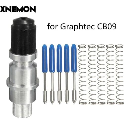 XNEMON for Graphtec CB09 Blade Holder & Blades for Vinyl Plotter Cutter 5pcs 60 Degree Blades Roland Cutter CB09U