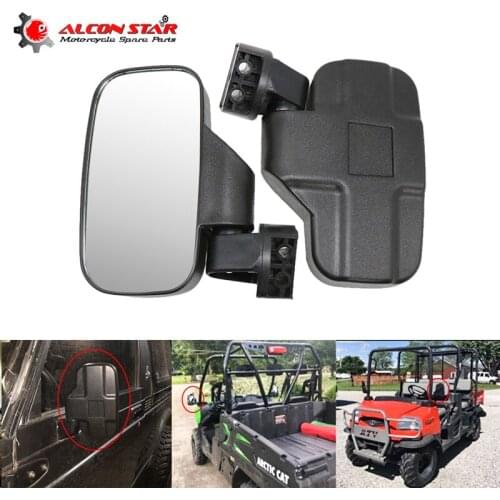 Alconstar- 1.75" 2" Motorcycle UTV Side Mirror Rear View Mirror Adjustable Double Buckle For Polaris RZR 800 900 For CanAm