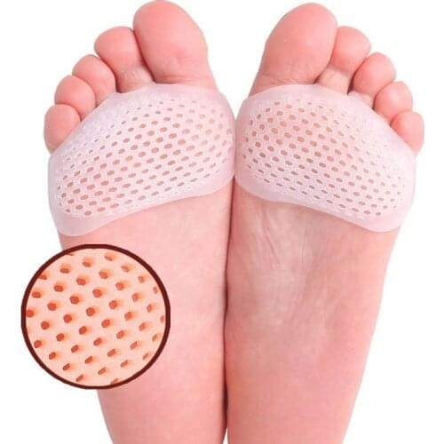 1Pair Silicone Forefoot Metatarsal Pads Pain Relief Orthotics Foot Case Massage Anti-slip Protector High Heel Elastic Cushion