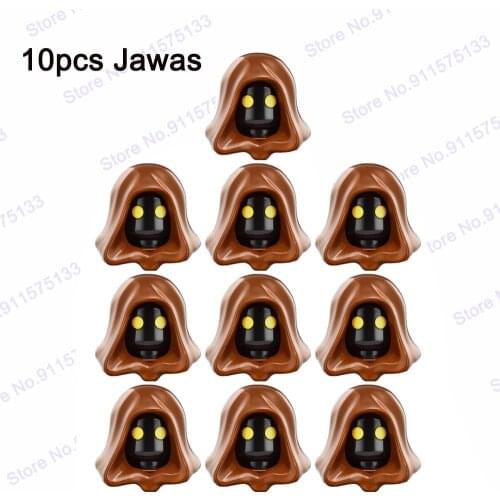 10pcs Offworld Jawas Refurbish Junk Assemble Building Blocks Bricks Mini Star Action Figure Wars Toys Children Gift