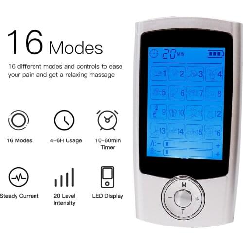 16 Mode EMS Electric Herald Tens Machine Acupuncture Body Massage Digital Therapy Massager Muscle Stimulator Electrostimulator