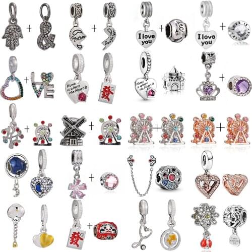 2021 DIY Jewelry Charm Ferris Wheel 1+1 Assembly Love Charm Child Gift Adult Holiday Gifts Direct Shipping