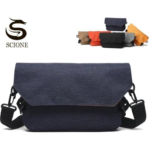 2021 New Fashion Men Messenger Bags Male Casual Shoulder Bag Solid Color Crossbody Bags Soft Daily Small Bag XA109M