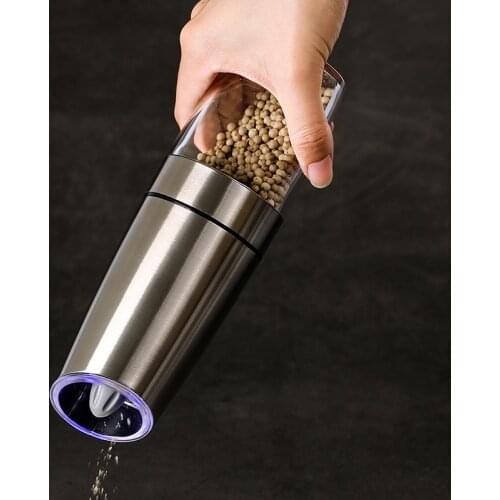 Abrader Seasoning Grind Stainless Steel Electric Cooking Accessories High Quality Fully Automatic Pepper Salt Spices Abrader