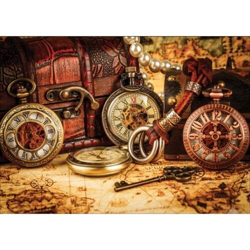 Diamond Painting Full Square/Round Drill Pocket Watch Clock Vintage 5D Daimond Painting Picture Embroidery Cross Stitch