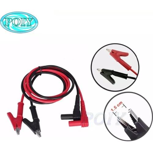 BSIDE T1101 multimeter banana plug to insulated alligator clip High Probe Cable Test Lead 100cm Low Current Test