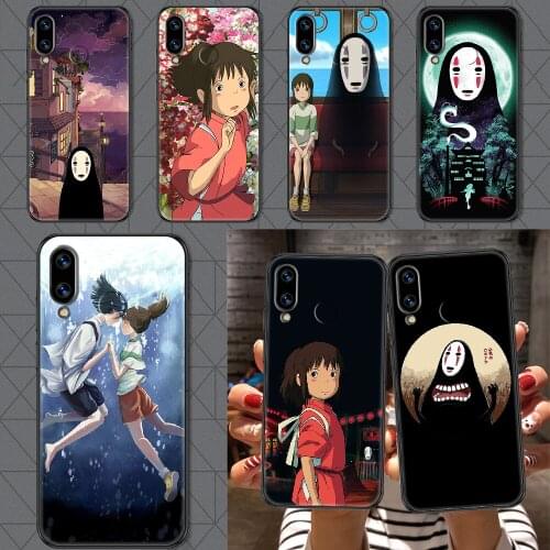 Anime Spirited Away No Face man Phone case For Huawei Honor 6 7 8 9 10 10i 20 A C X Lite Pro Play black painting shell 3D back