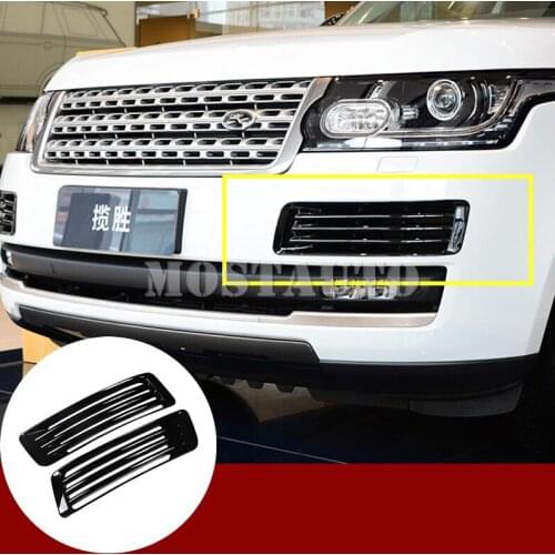 For Land Rover Range Rover L405 ABS Front Bumper Grille Air Vent Cover 2013-2017 2pcs Black/Silver Car Accessories Interior