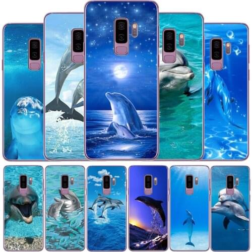Dolphin phone case for Samsung S7 S8 S9 S10 S20 Plus Lite A10 A30 A40 A50 A70 note8 note9 note10 soft Cover