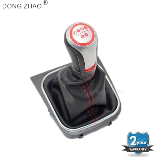 For VW Golf 6 A6 MK5 R20 GTD GTI 2009 2010 2011 2012 2013 Car 5 Speed Car Gear Stick Level Shift Knob With Leather Boot