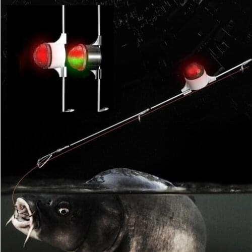 Electronic Fishing LED Light Fishing Bite Alarms Fishing Line Gear Alert Indicator Rod Tip Carp Night Fishing Auto Recognition