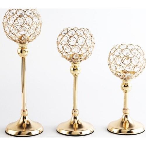 European-style Crystal Candle Jar Candle Holder Ornaments Retro Romantic Candlelight Dinner Table Props Decoration Furnishings